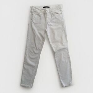 Joes Jeans Size 27 White Mid Rise Skinny Crop Ankle Stretch #206